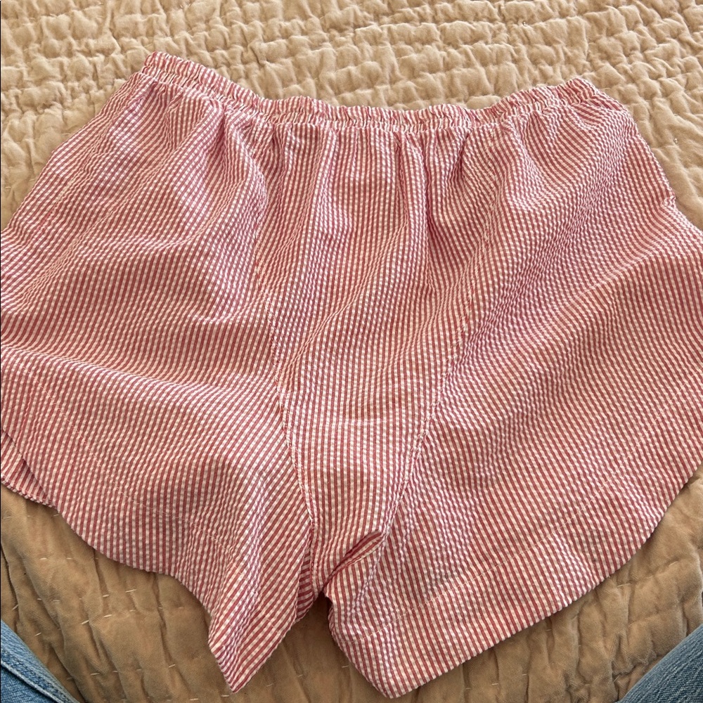 Free People Pink White Striped Athletic Shorts - Picture 5 of 5